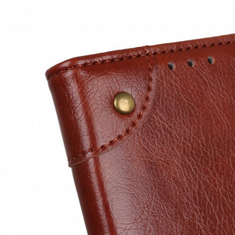 Lærdeksel Til Xiaomi Redmi Note 10 Pro Stil Nappa Leather Vintage Nagler