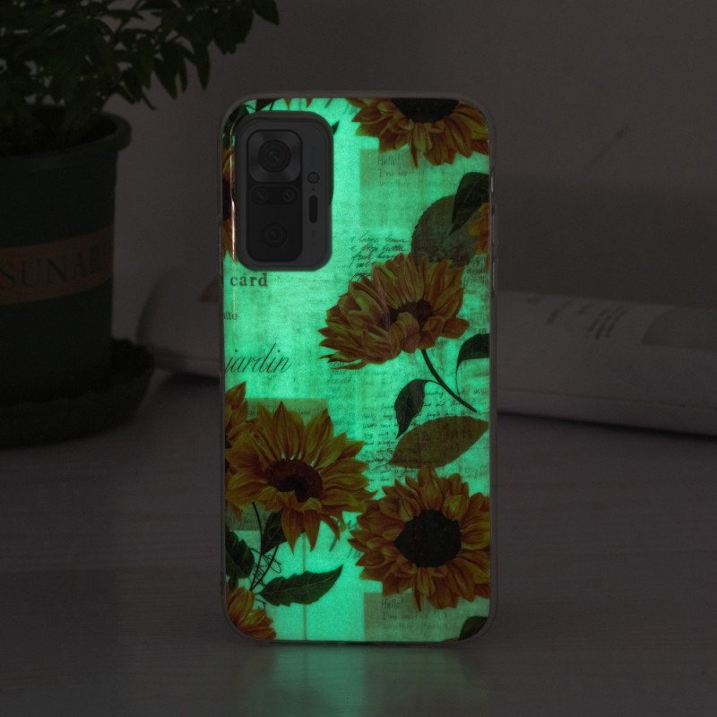 Mobildeksel Til Xiaomi Redmi Note 10 Pro Fluorescerende Blomsterserie