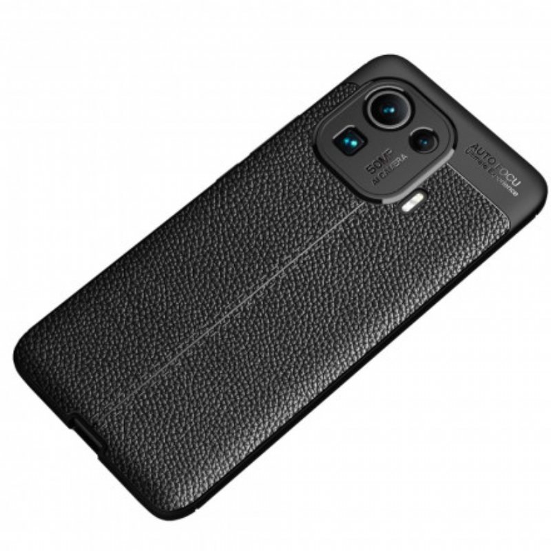 Deksel Til Xiaomi Mi 11 Pro Dobbel Linje Litchi Leather Effect