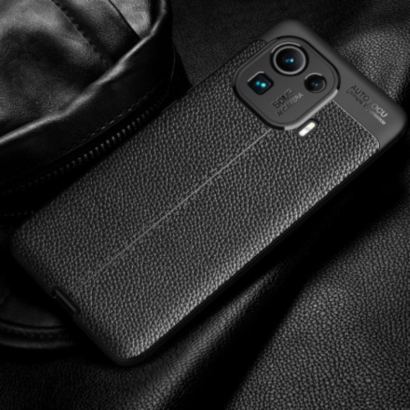 Deksel Til Xiaomi Mi 11 Pro Dobbel Linje Litchi Leather Effect