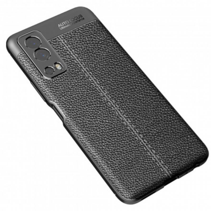 Deksel Til Vivo Y72 5G Dobbel Linje Litchi Leather Effect