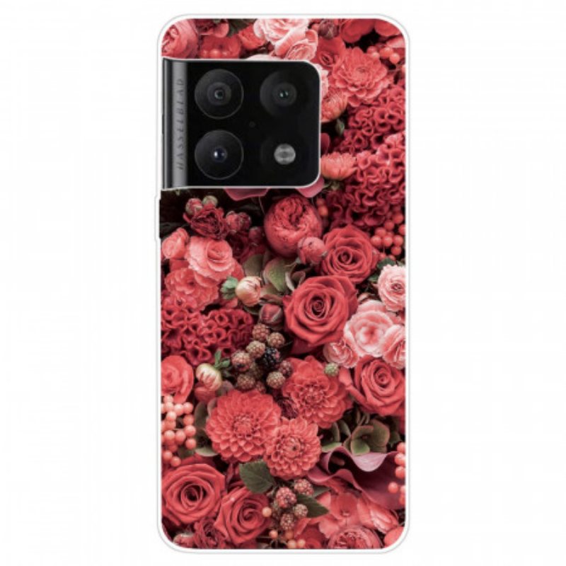 Deksel Til OnePlus 10 Pro 5G Rosa Blomster