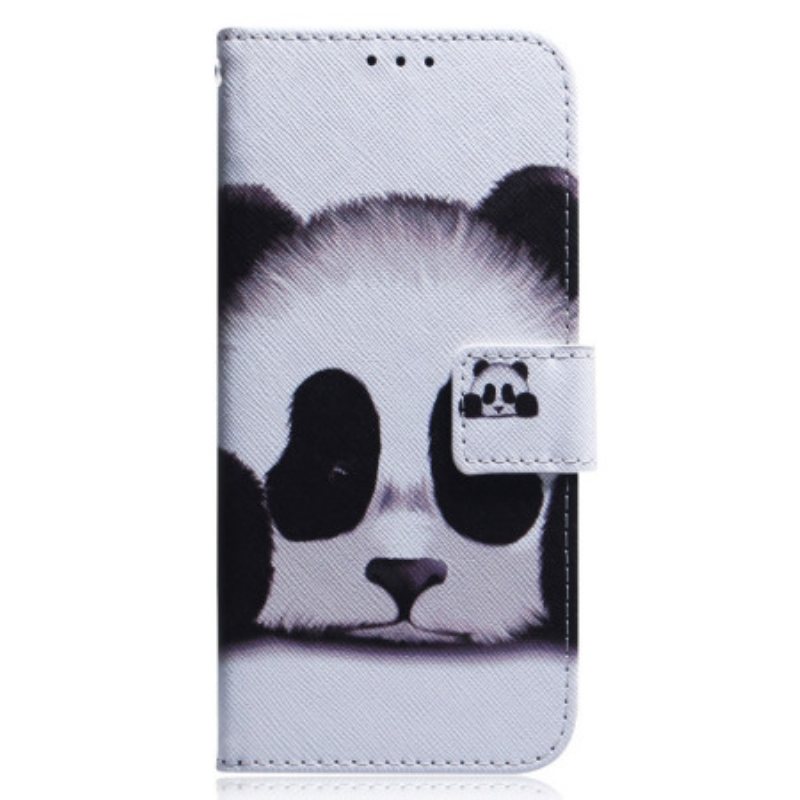 Folio Deksel Til Poco X5 5G Med Kjede Strappy Panda