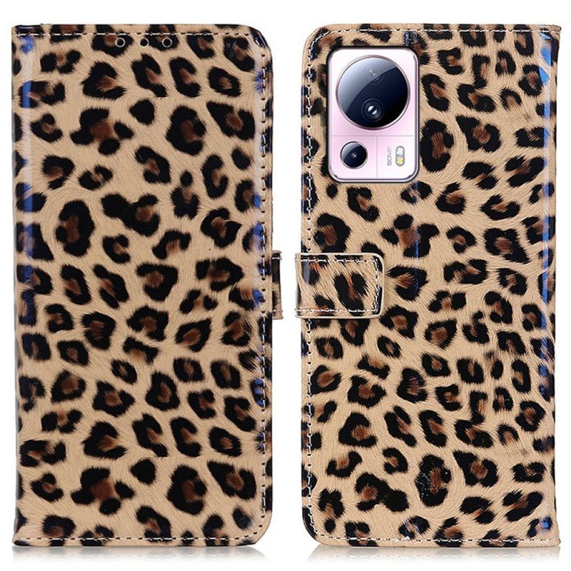 Folio Deksel Til Xiaomi 13 Lite Leopard