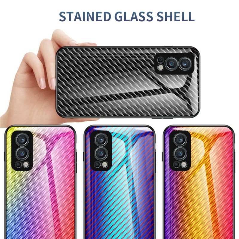 Deksel Til OnePlus Nord 2 5G Karbonfiber Herdet Glass