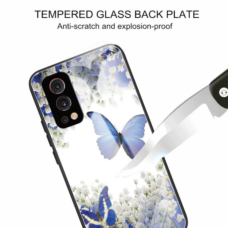 Deksel Til OnePlus Nord 2 5G Sommerfugldesign Herdet Glass