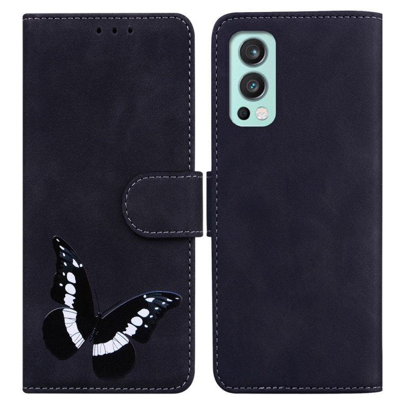 Folio Deksel Til OnePlus Nord 2 5G Skin-touch Butterfly