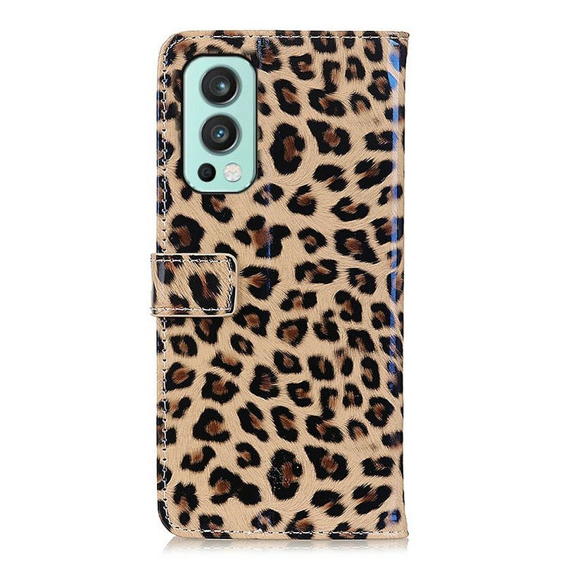 Folio Deksel Til OnePlus Nord 2 5G Vanlig Leopard