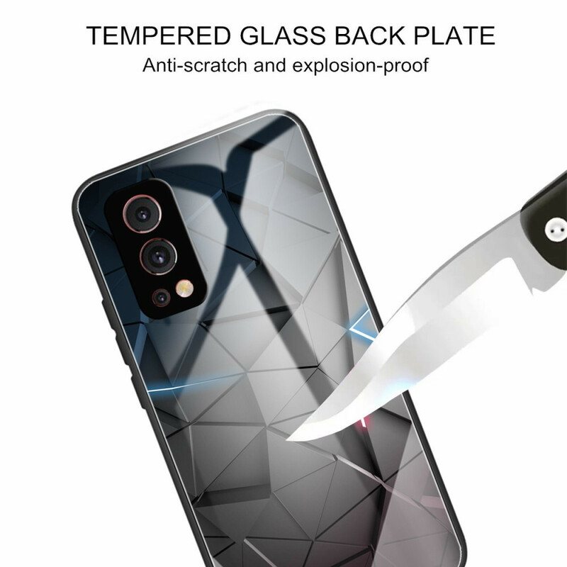 Mobildeksel Til OnePlus Nord 2 5G Herdet Glass Geometri