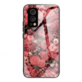 Mobildeksel Til OnePlus Nord 2 5G Rose Blomster Herdet Glass
