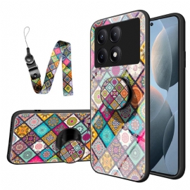 Deksel Poco X6 Pro 5g Patchwork-støtte Og Stropp