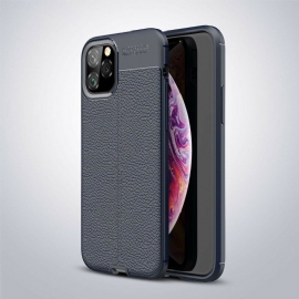 Deksel Til iPhone 11 Pro Dobbel Linje Litchi Leather Effect