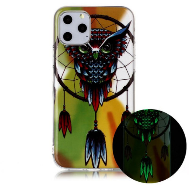 Deksel Til iPhone 11 Pro Fluorescerende Owl Dream Catcher