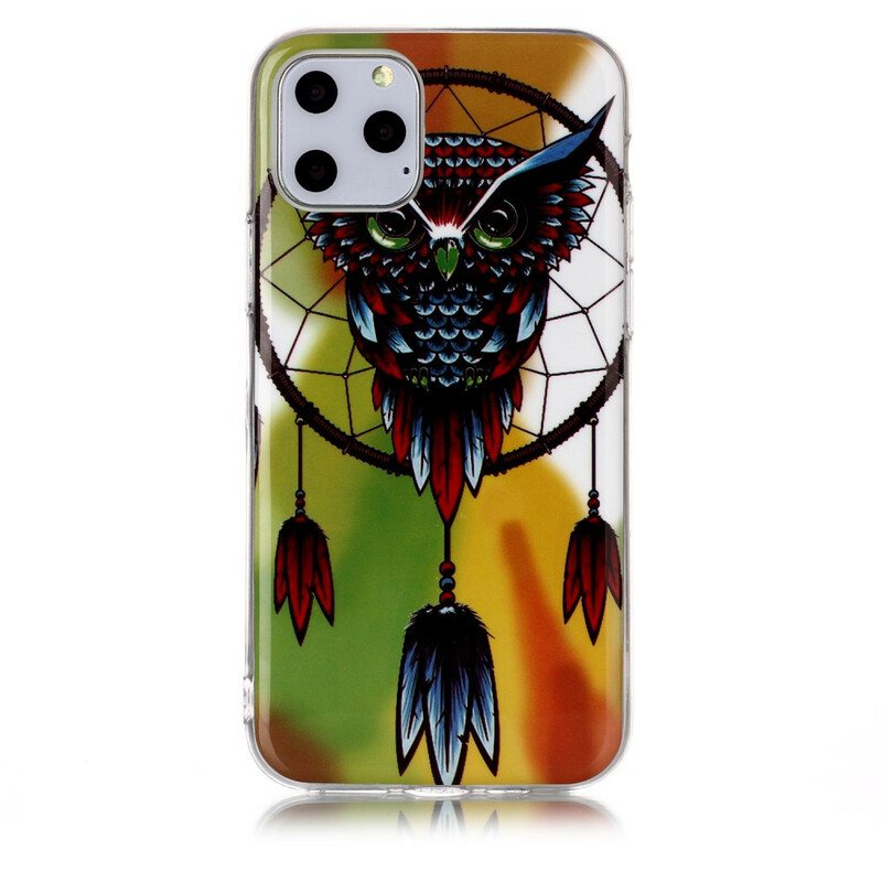 Deksel Til iPhone 11 Pro Fluorescerende Owl Dream Catcher