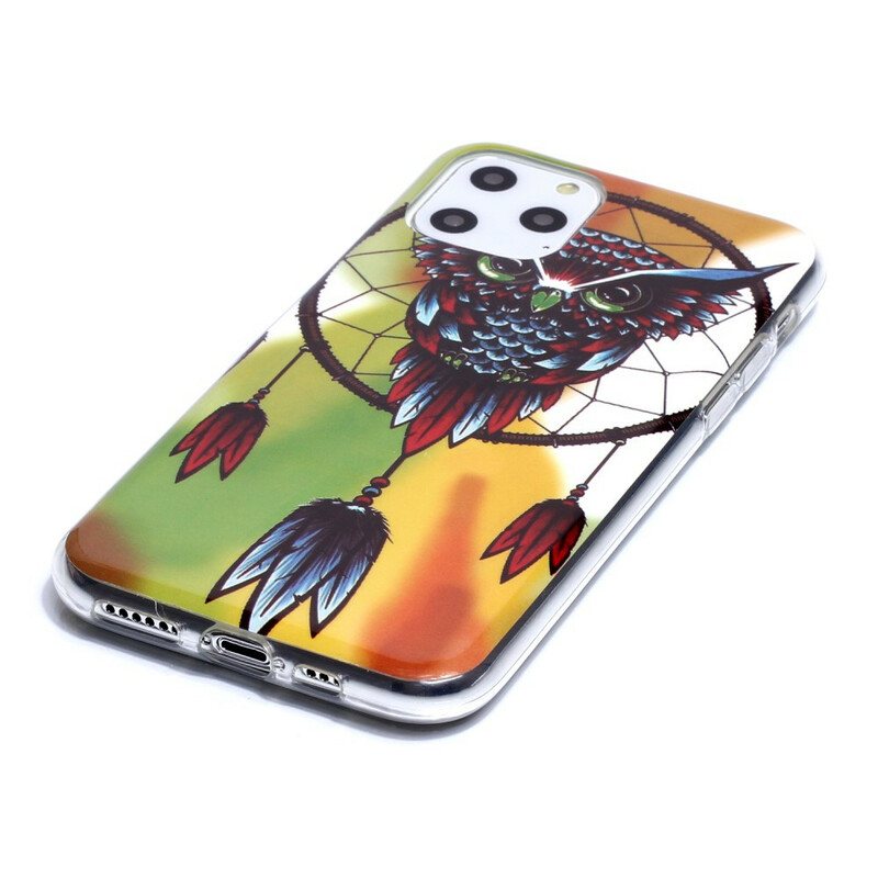 Deksel Til iPhone 11 Pro Fluorescerende Owl Dream Catcher