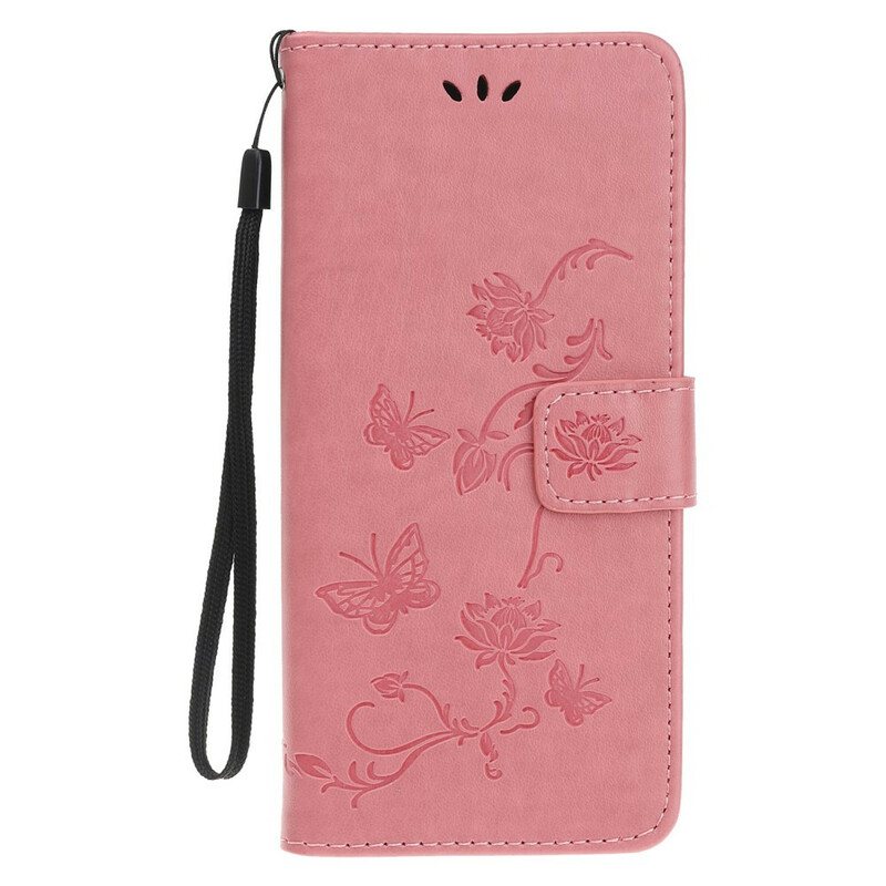 Folio Deksel Til iPhone 11 Pro Med Kjede Strappy Floral