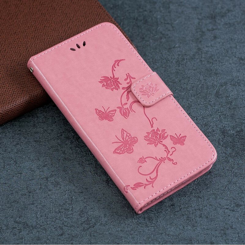 Folio Deksel Til iPhone 11 Pro Med Kjede Strappy Floral