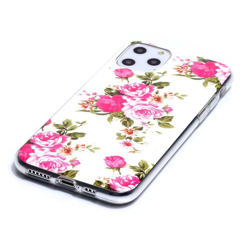 Mobildeksel Til iPhone 11 Pro Fluorescerende Liberty-blomster