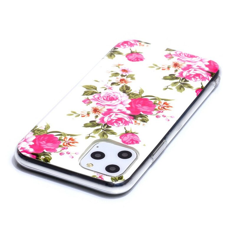 Mobildeksel Til iPhone 11 Pro Fluorescerende Liberty-blomster