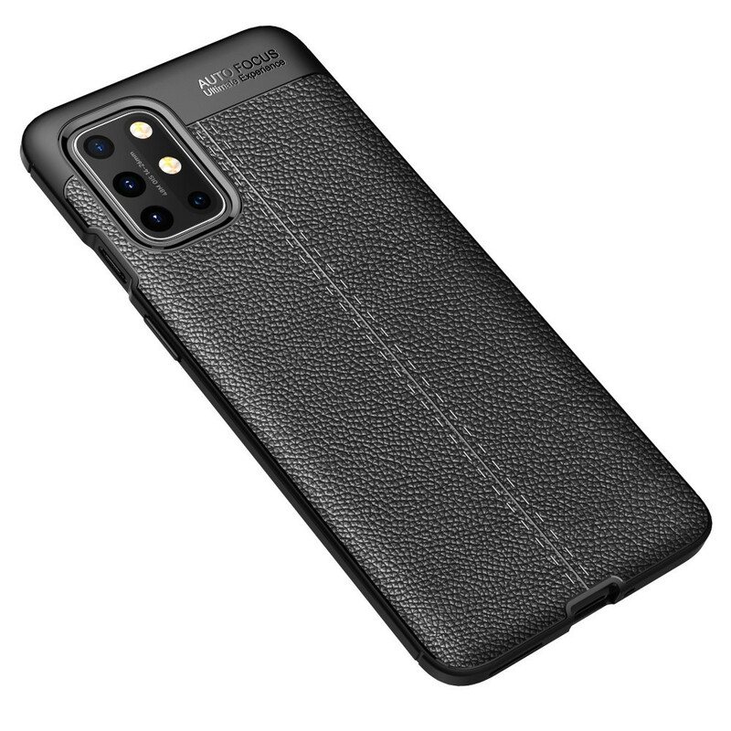 Deksel Til OnePlus 8T Dobbel Linje Litchi Leather Effect