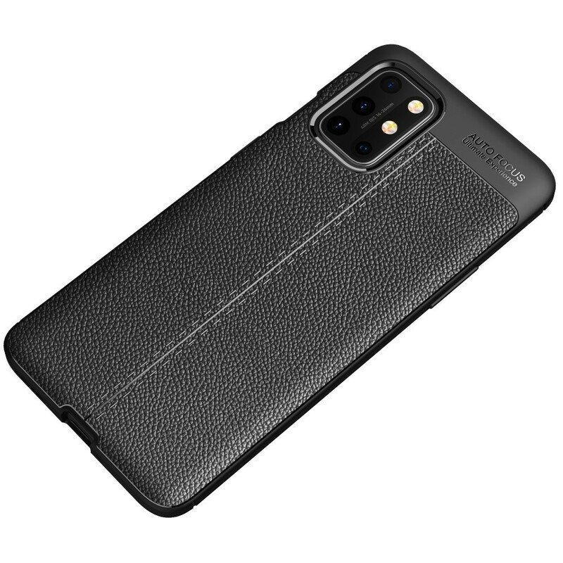 Deksel Til OnePlus 8T Dobbel Linje Litchi Leather Effect