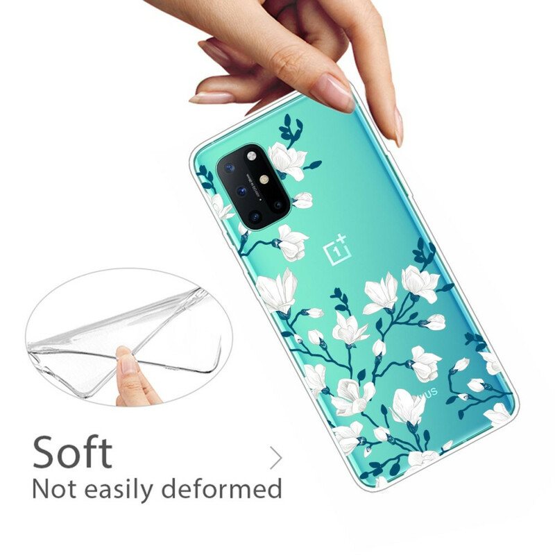 Deksel Til OnePlus 8T Hvite Blomster