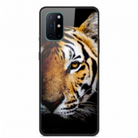 Deksel Til OnePlus 8T Realistisk Tiger Herdet Glass