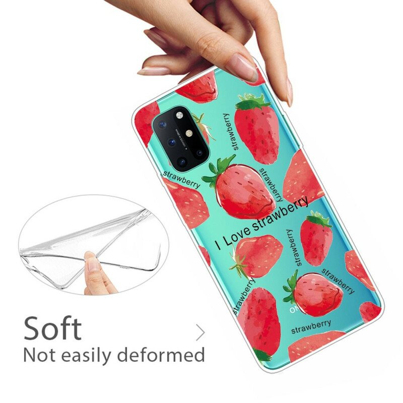 Deksel Til OnePlus 8T Strawberry / Jeg Elsker Jordbær