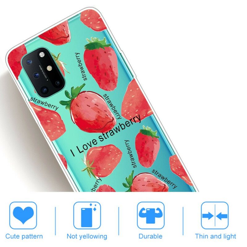 Deksel Til OnePlus 8T Strawberry / Jeg Elsker Jordbær