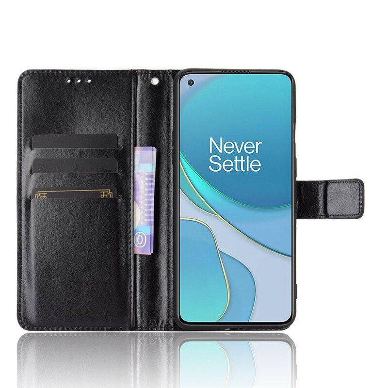 Folio Deksel Til OnePlus 8T Prangende Kunstskinn