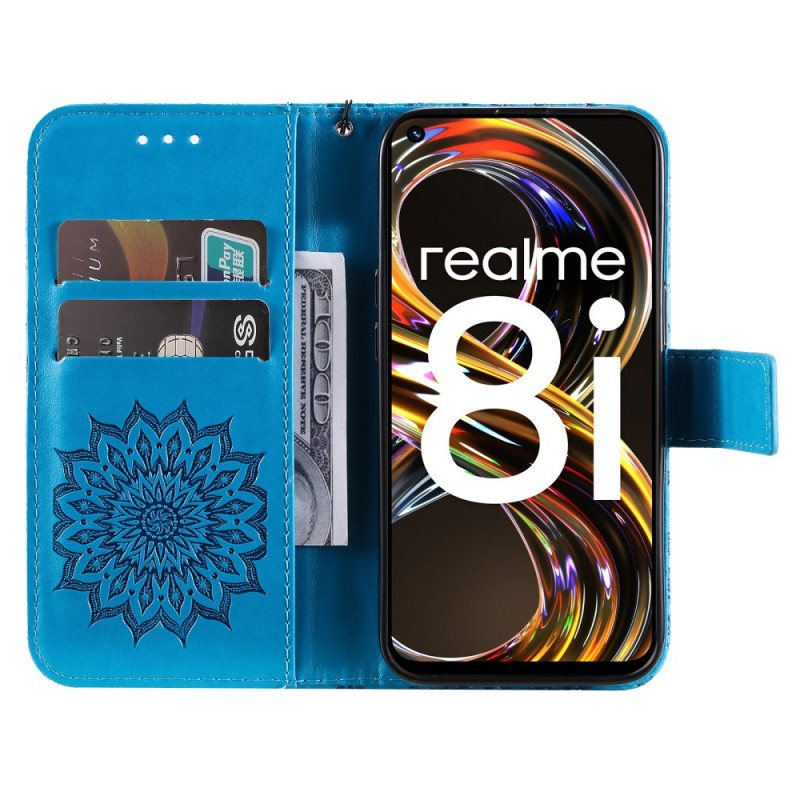 Folio Deksel Til Realme 8i Solblomst