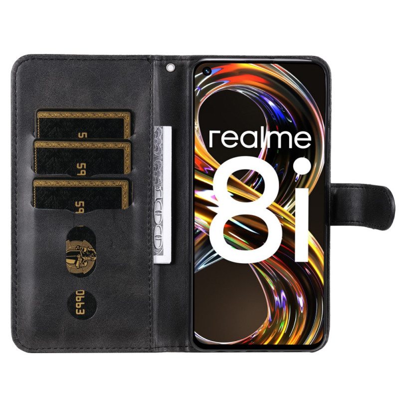 Folio Deksel Til Realme 8i Vintage Myntpung