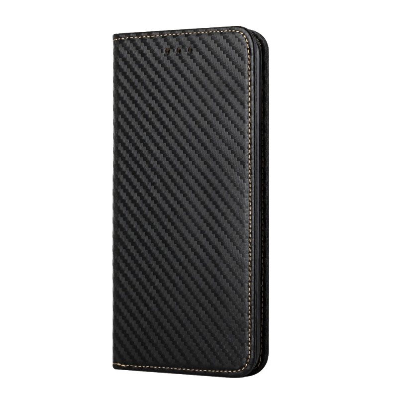 Beskyttelse Deksel Til Samsung Galaxy A34 5G Med Kjede Folio Deksel Strappy Carbon Fiber Style