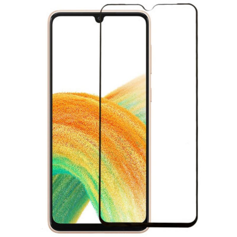 Black Contours Herdet Glassbeskyttelse For Samsung Galaxy A34 5G