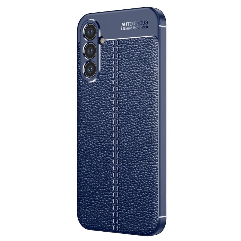 Deksel Til Samsung Galaxy A34 5G Dobbel Linje Litchi Leather Effect