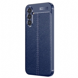 Deksel Til Samsung Galaxy A34 5G Dobbel Linje Litchi Leather Effect