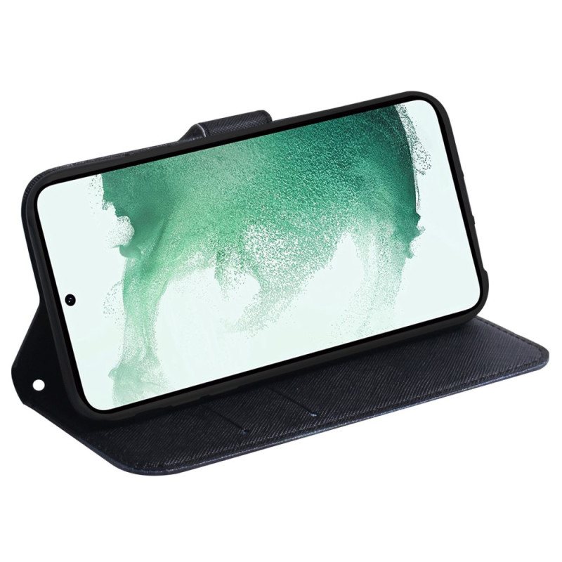 Folio Deksel Til Samsung Galaxy A34 5G Med Kjede Strappy Watercolor Wolf