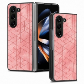 Deksel Samsung Galaxy Z Fold 5 Geometriske Mønstre I Kunstskinn