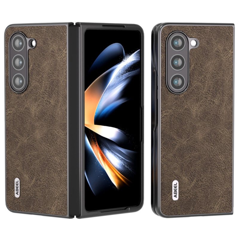 Deksel Samsung Galaxy Z Fold 5 Litchi Kunstskinn Abeel