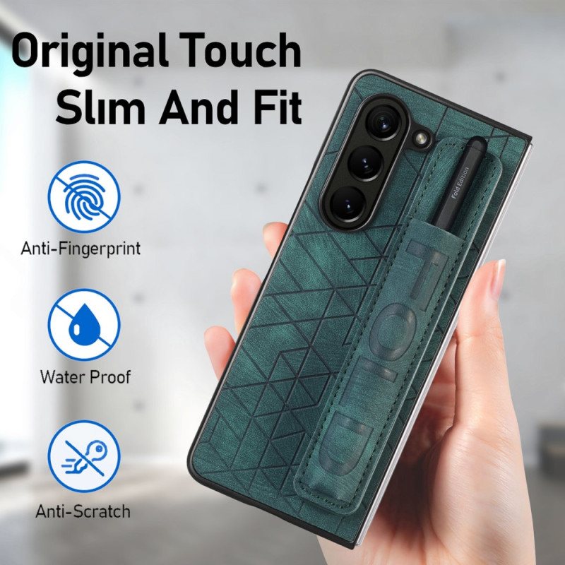 Deksel Samsung Galaxy Z Fold 5 Stylusholder Med Stropp Beskyttelse Deksel