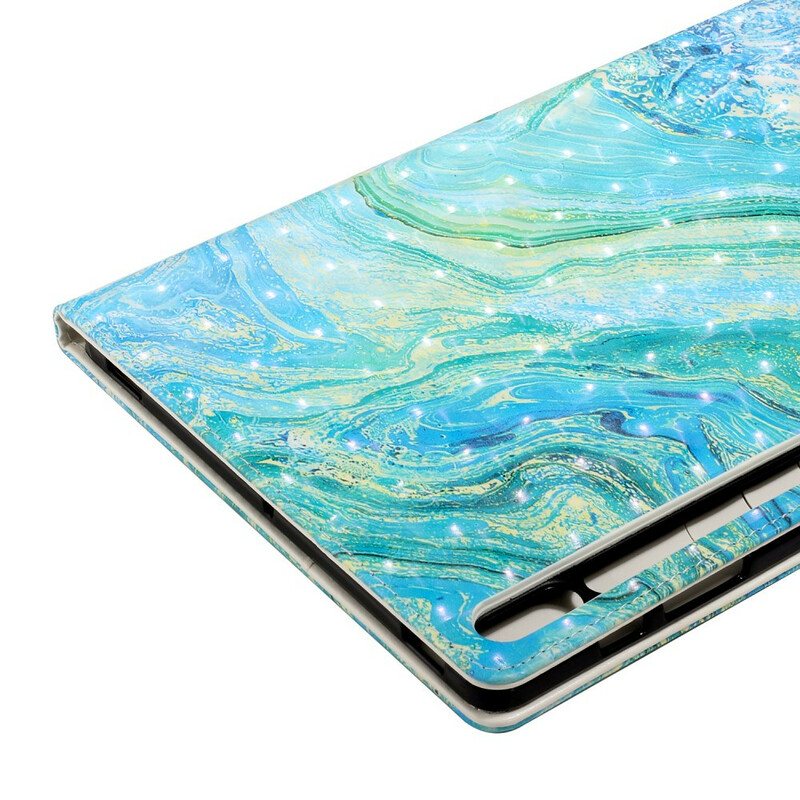 Folio Deksel Til Samsung Galaxy Tab S8 Plus / Tab S7 Plus Grønn Bølge