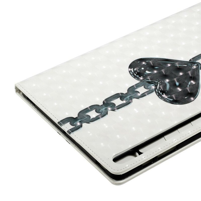 Folio Deksel Til Samsung Galaxy Tab S8 Plus / Tab S7 Plus Lenket Hjerte