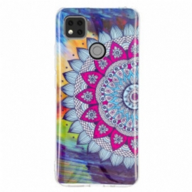 Deksel Til Xiaomi Redmi 9C Fluorescerende Fargerik Mandala