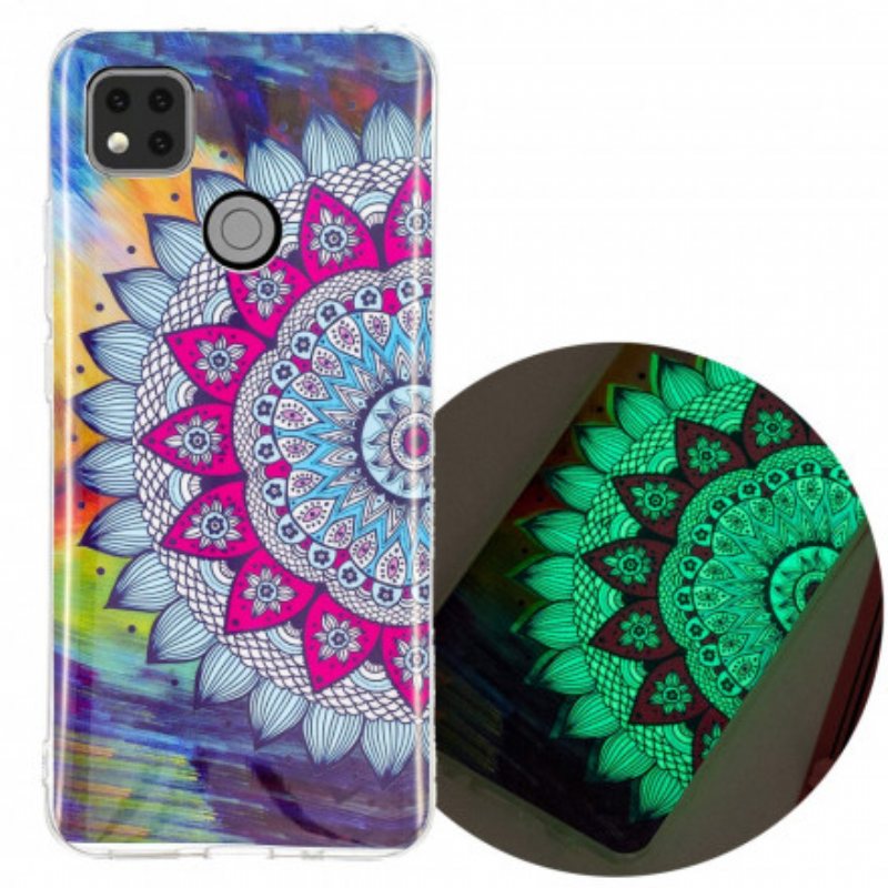 Deksel Til Xiaomi Redmi 9C Fluorescerende Fargerik Mandala