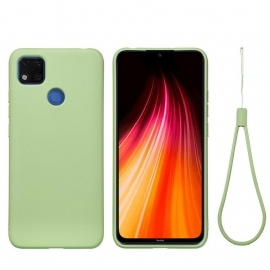 Deksel Til Xiaomi Redmi 9C Flytende Silikon Med Snor