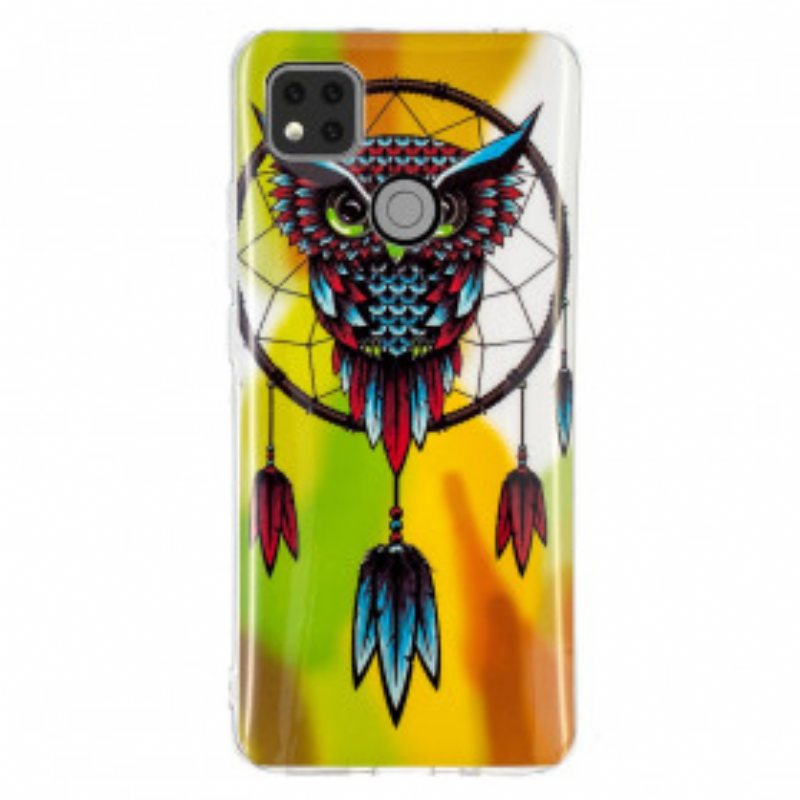 Mobildeksel Til Xiaomi Redmi 9C Fluorescerende Owl Dream Catcher