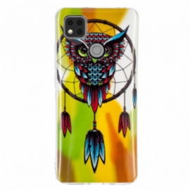 Mobildeksel Til Xiaomi Redmi 9C Fluorescerende Owl Dream Catcher