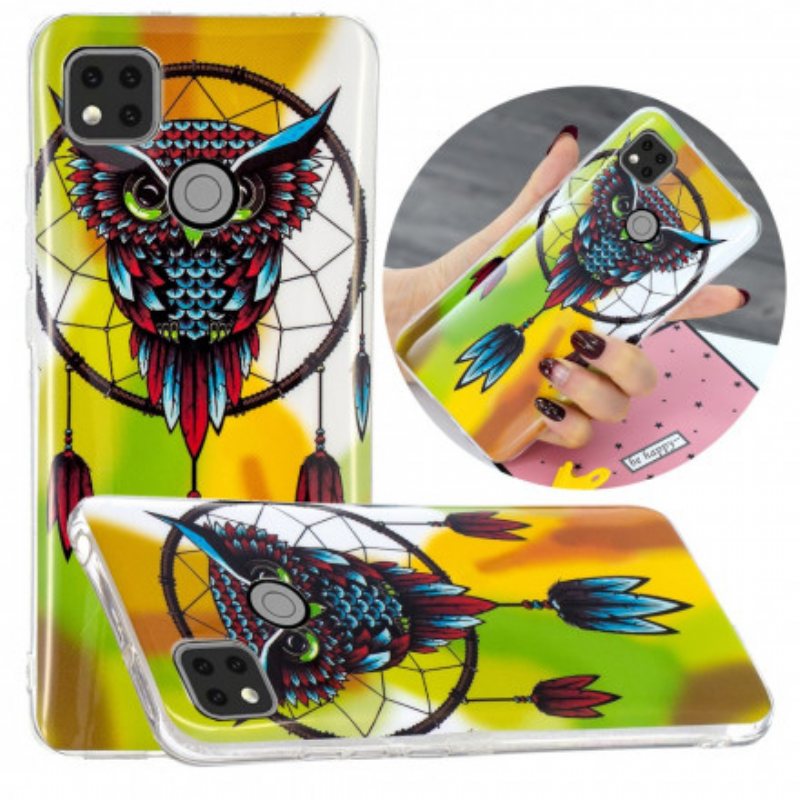 Mobildeksel Til Xiaomi Redmi 9C Fluorescerende Owl Dream Catcher