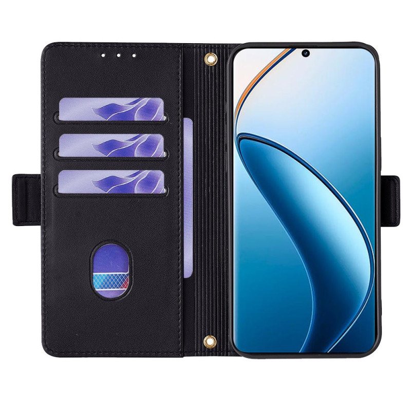 Folio Deksel Realme 12 Pro / 12 Pro Plus Rfid-blokkerende Snor Og Skulderstropp