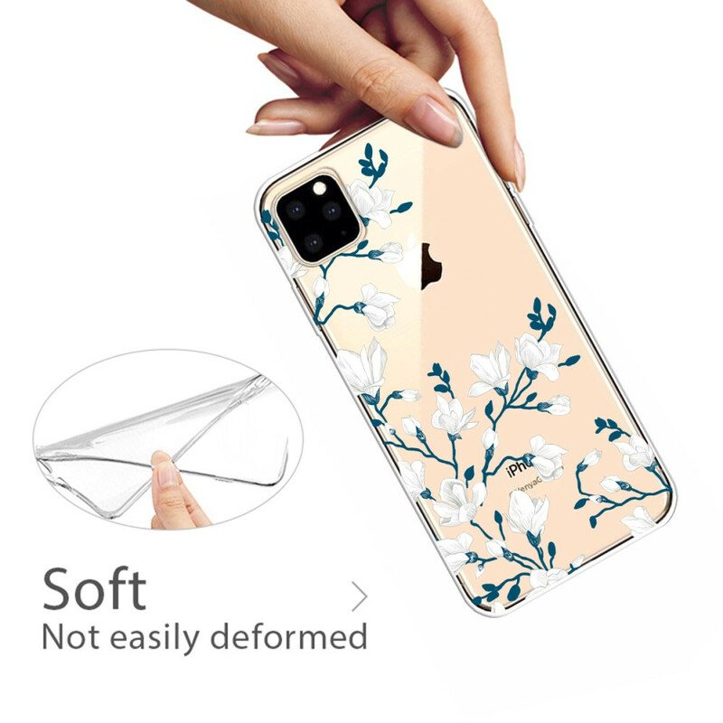 Deksel Til iPhone 11 Pro Max Hvite Blomster